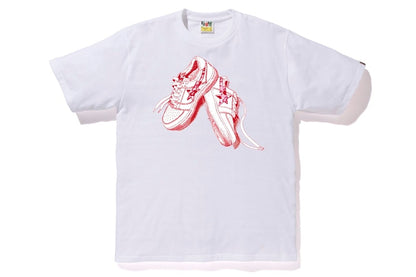BAPE ABC Camo Bapesta Tee White/Pink