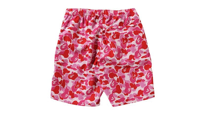 BAPE ABC Camo Beach Shorts Pink
