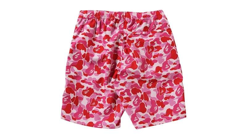 BAPE ABC Camo Beach Shorts Pink