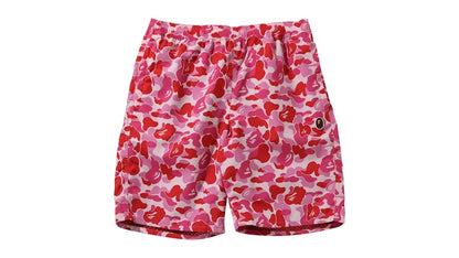 BAPE ABC Camo Beach Shorts Pink