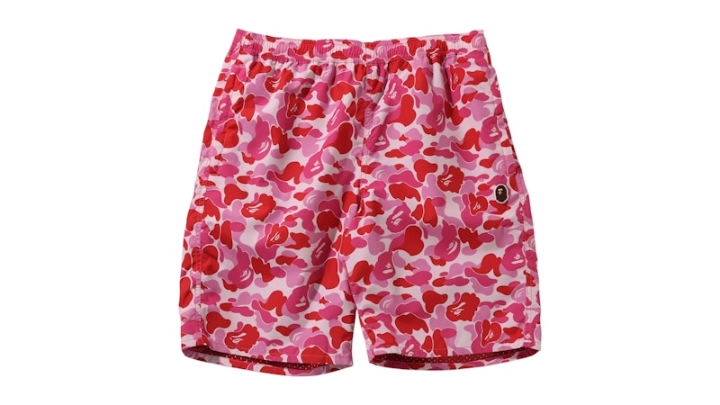 BAPE ABC Camo Beach Shorts Pink