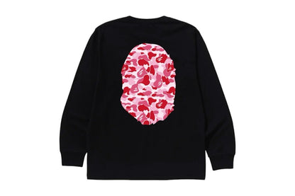BAPE ABC Camo Big Ape Head L/S Tee Black/Pink