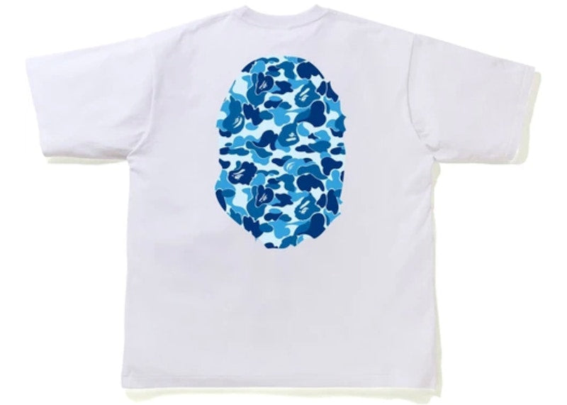 BAPE ABC Camo Big Ape Head Relaxed Tee White/Blue