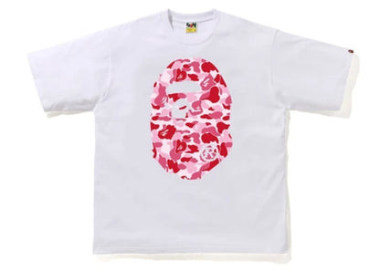 BAPE ABC Camo Big Ape Head Relaxed Tee White/Pink