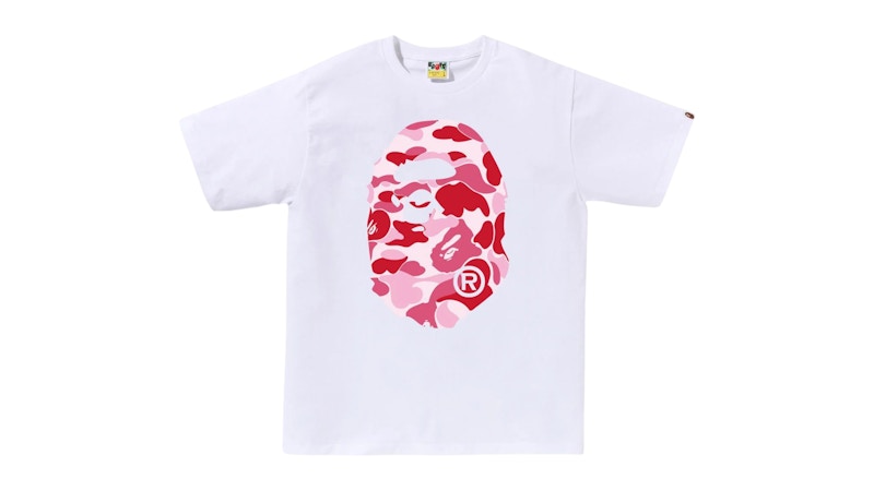 BAPE ABC Camo Big Ape Head Tee (FW25) White/Pink