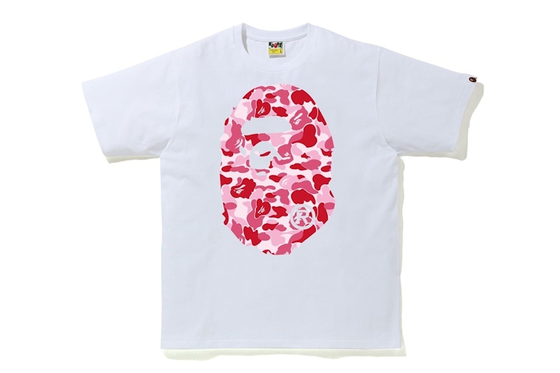 BAPE ABC Camo Big Ape Head Tee White/Pink