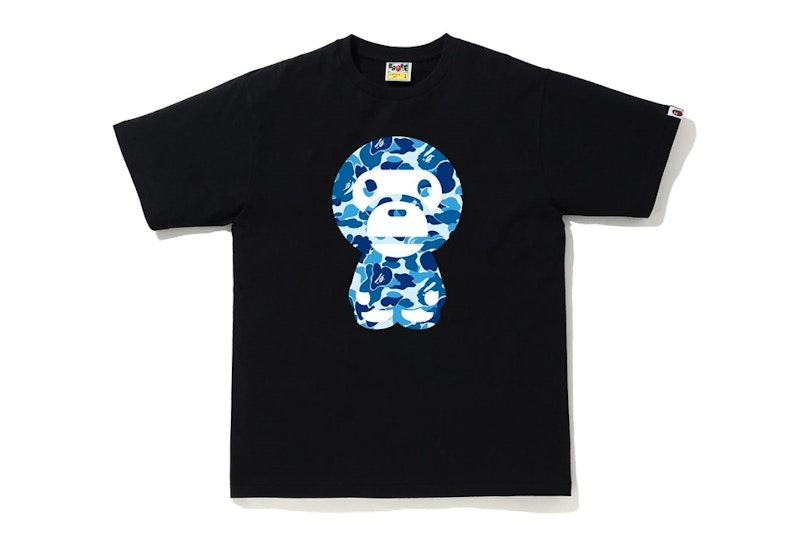 BAPE ABC Camo Big Baby Milo Tee Black/Blue
