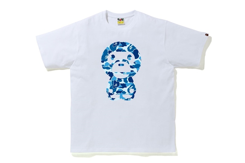 BAPE ABC Camo Big Baby Milo Tee White/Blue