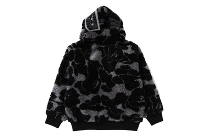 BAPE ABC Camo Boa Shark Relaxed Fit Hoodie Black
