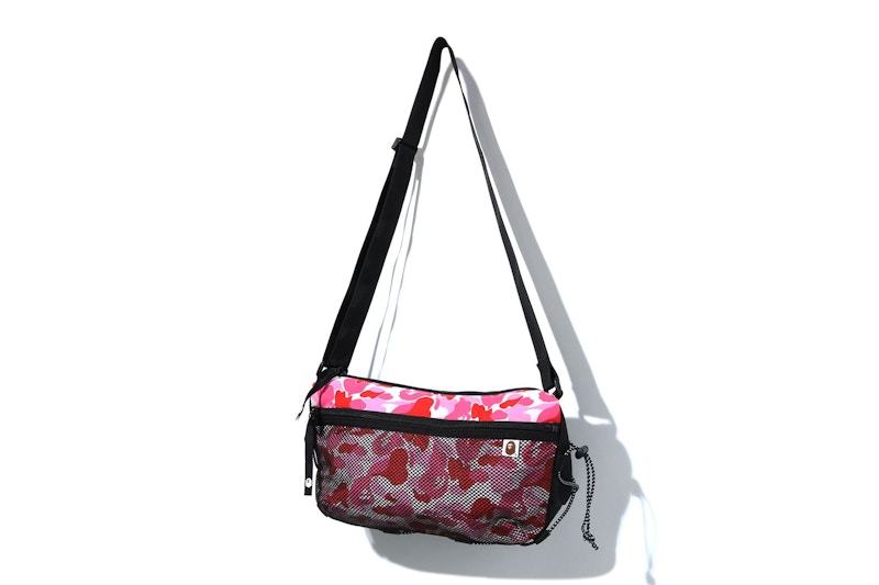 BAPE ABC Camo Bungee Cord Shoulder Bag Pink