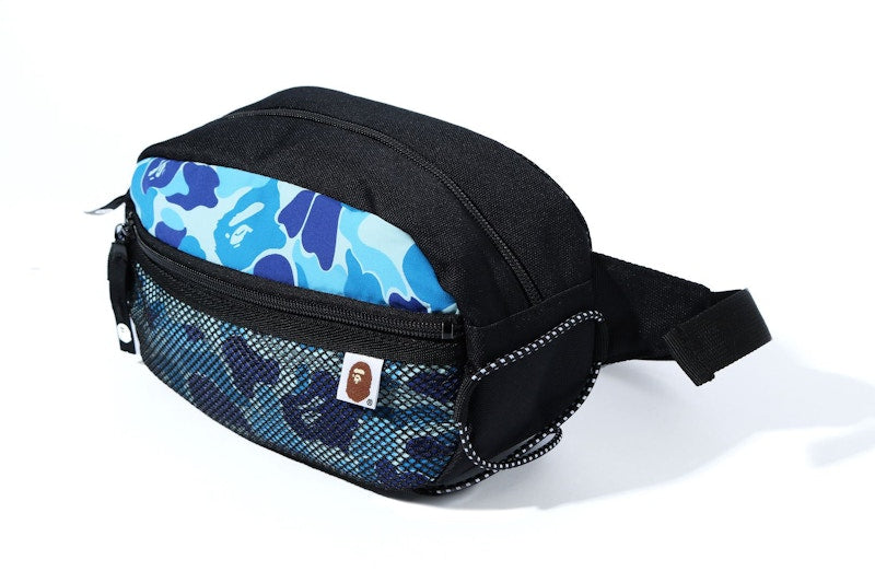 BAPE ABC Camo Bungee Cord Waist Bag Blue