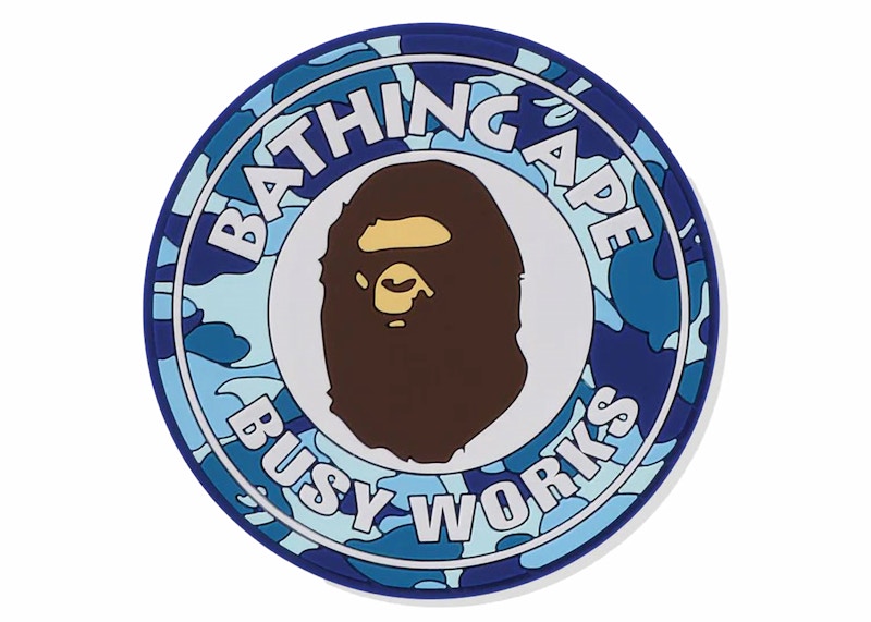 BAPE ABC Camo Busy Works Rubber Coaster Blue