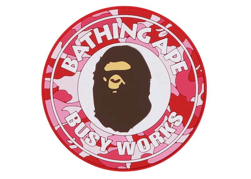 BAPE ABC Camo Busy Works Rubber Coaster Pink