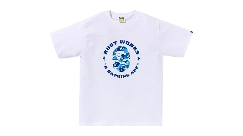 BAPE ABC Camo Busy Works Sta Tee White/Blue