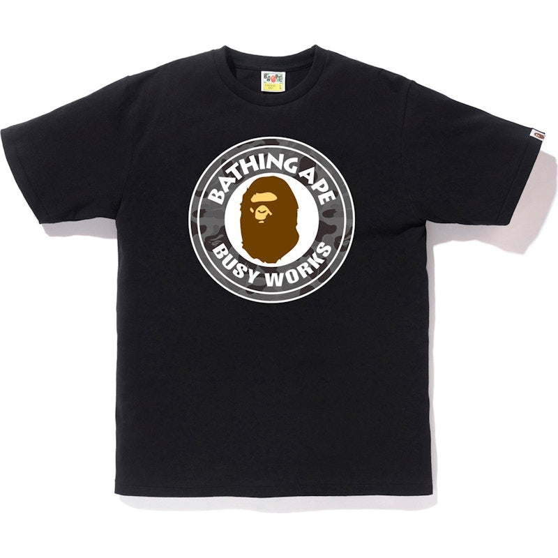BAPE ABC Camo Busy Works Tee Black/Black