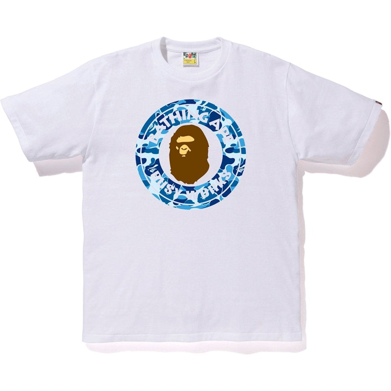 BAPE ABC Camo Busy Works Tee White/Blue