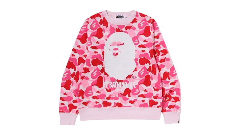 BAPE ABC Camo By Bathing Ape Crewneck Sweat Pink