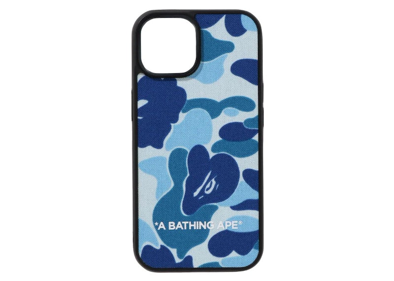 BAPE ABC Camo Cloth Fabric iPhone 15 Case Blue