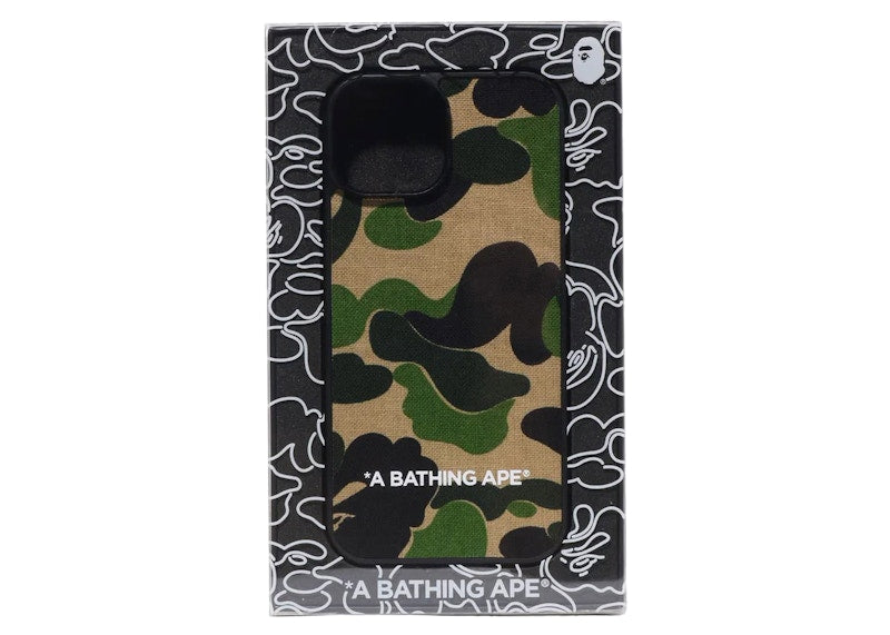 BAPE ABC Camo Cloth Fabric iPhone 15 Case Green
