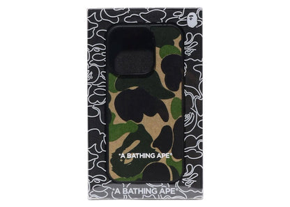 BAPE ABC Camo Cloth Fabric iPhone 15 Pro Case Green