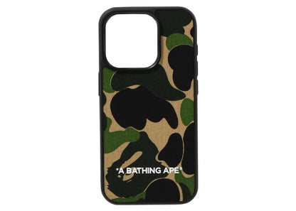 BAPE ABC Camo Cloth Fabric iPhone 15 Pro Case Green