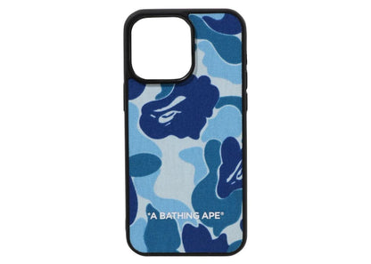 BAPE ABC Camo Cloth Fabric iPhone 15 Pro Max Case Blue