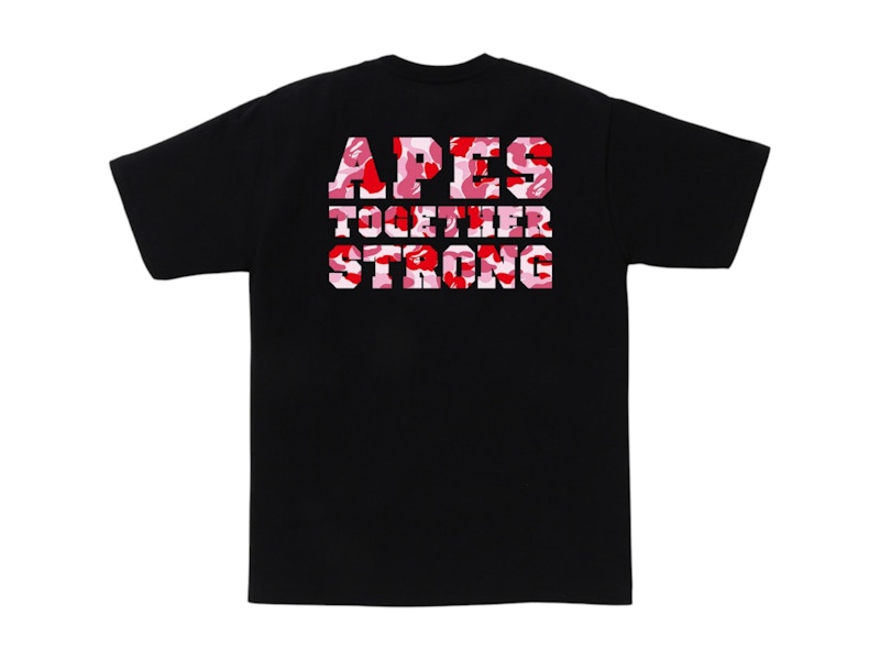 BAPE ABC Camo College ATS Tee Black/Pink
