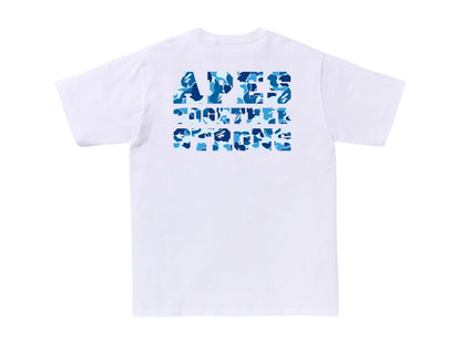 BAPE ABC Camo College ATS Tee White/Blue