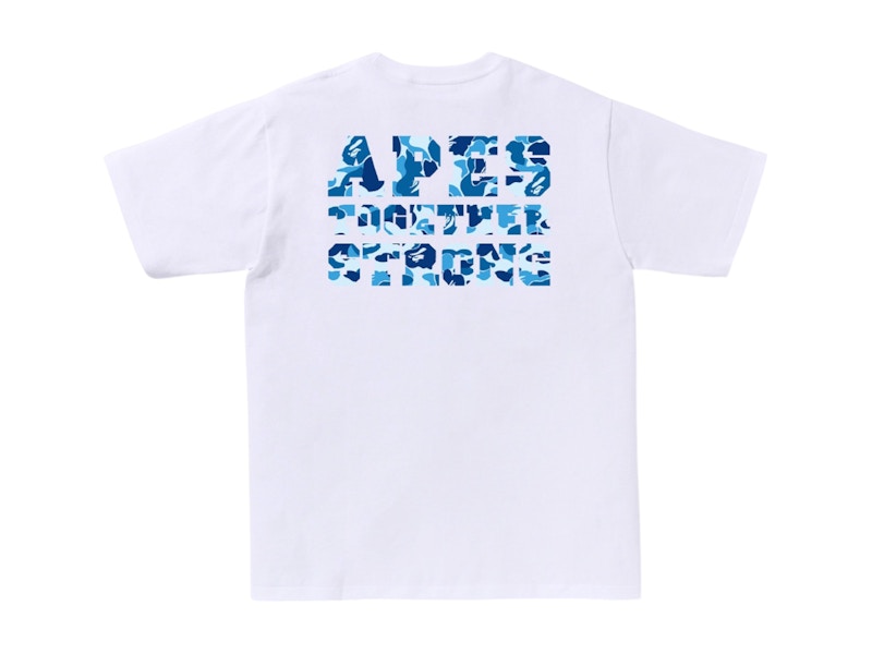BAPE ABC Camo College ATS Tee White/Blue