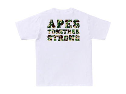 BAPE ABC Camo College ATS Tee White/Green