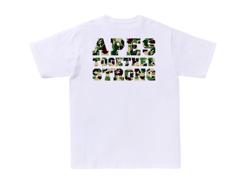 BAPE ABC Camo College ATS Tee White/Green