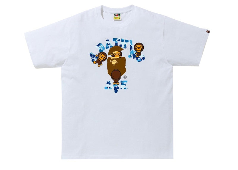 BAPE ABC Camo College Milo Tee (FW21) White/Blue