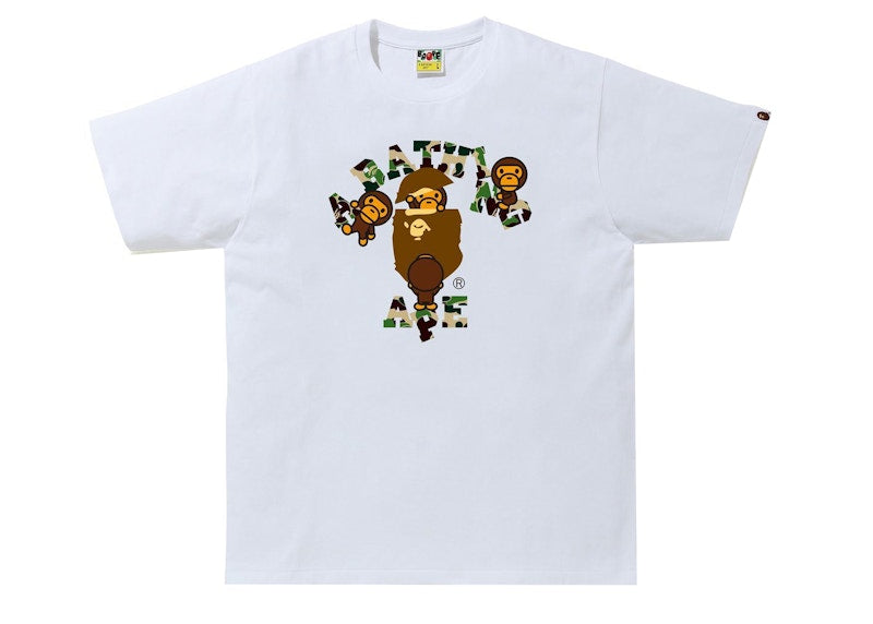 BAPE ABC Camo College Milo Tee (FW21) White/Green