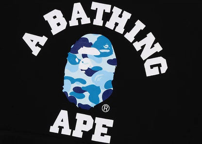 BAPE ABC Camo College Organic Cotton Pullover Hoodie Black/Blue