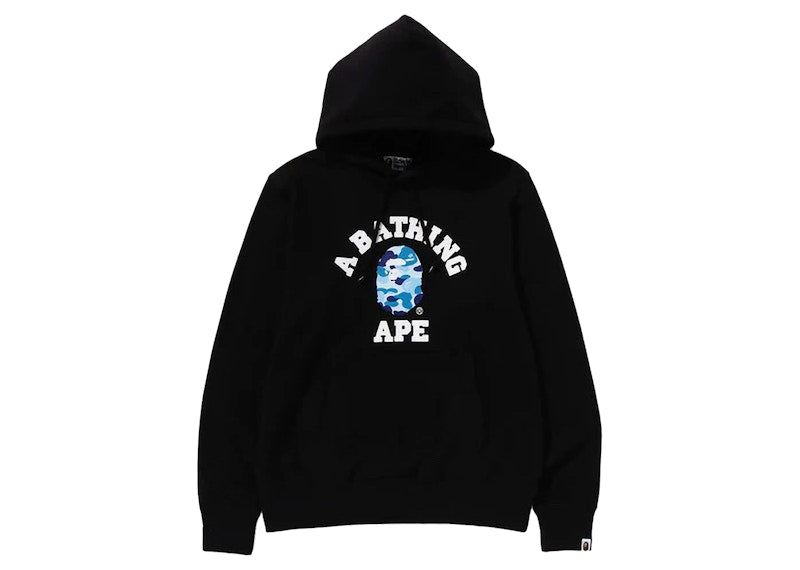 BAPE ABC Camo College Organic Cotton Pullover Hoodie Black/Blue