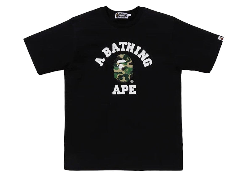 BAPE ABC Camo College Organic Cotton Tee Black/Green