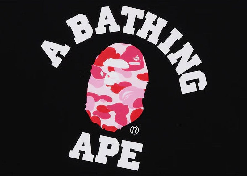 BAPE ABC Camo College Organic Cotton Tee Black/Pink