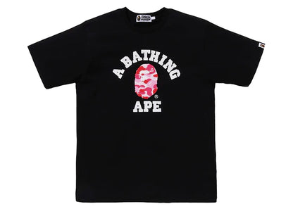 BAPE ABC Camo College Organic Cotton Tee Black/Pink