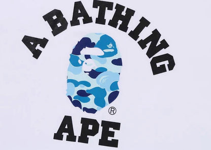 BAPE ABC Camo College Organic Cotton Tee White/Blue