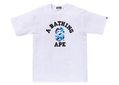 BAPE ABC Camo College Organic Cotton Tee White/Blue
