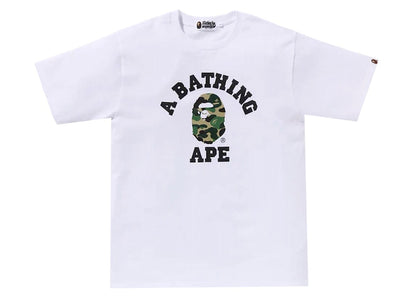 BAPE ABC Camo College Organic Cotton Tee White/Green