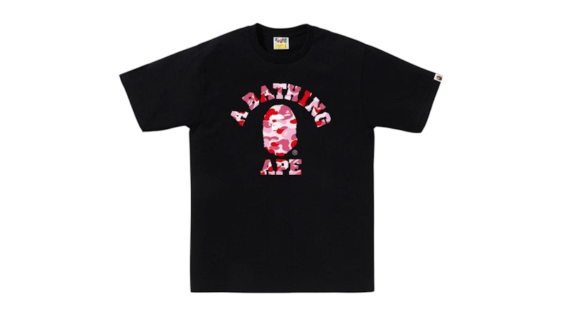 BAPE ABC Camo College (SS25) Tee Black/Pink