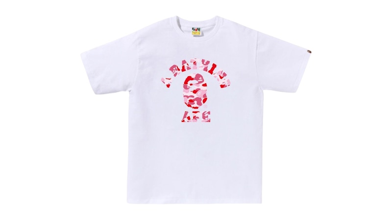 BAPE ABC Camo College (SS25) Tee White/Pink