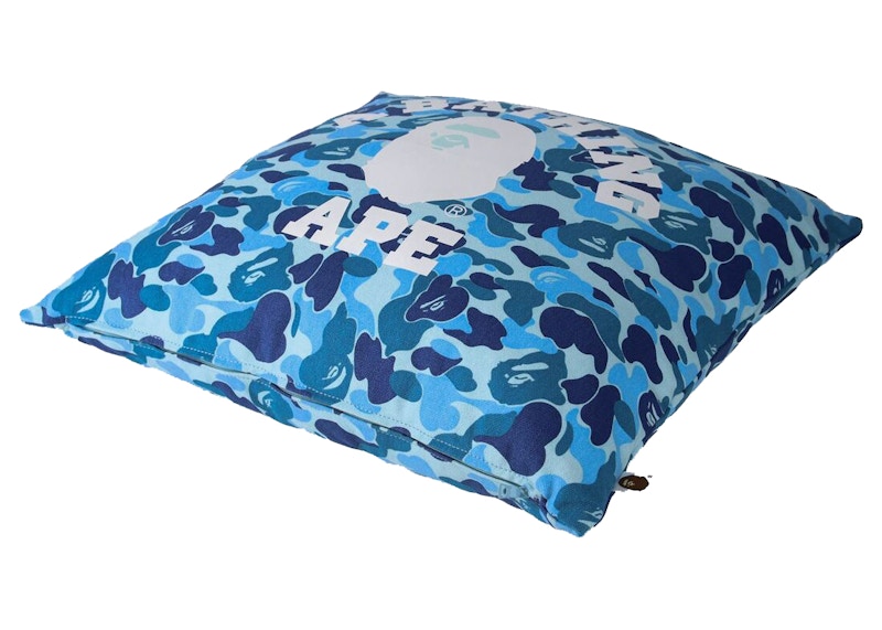 BAPE ABC Camo College Square Cushion Blue