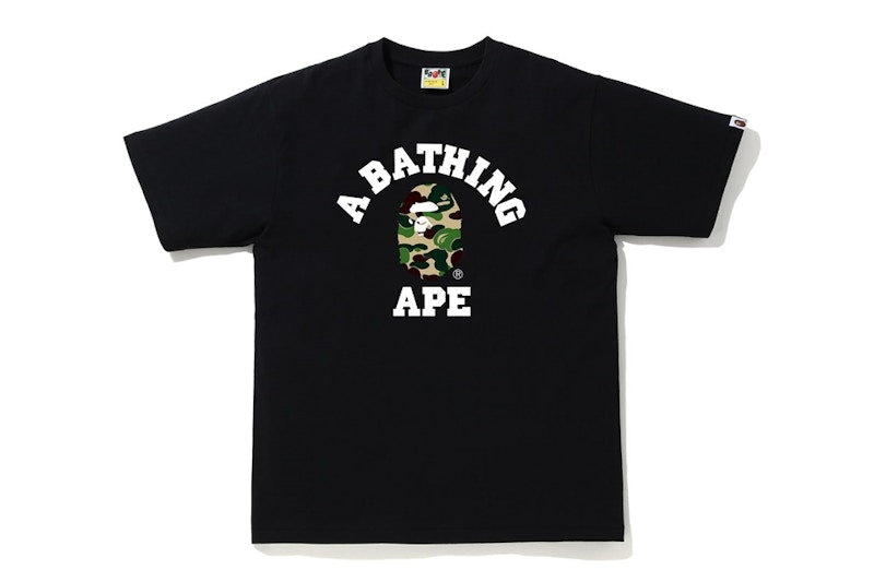 BAPE ABC Camo College Tee Black/Green