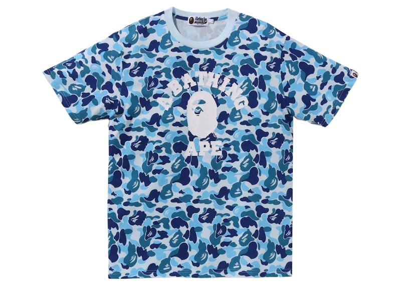 BAPE ABC Camo College Tee Blue