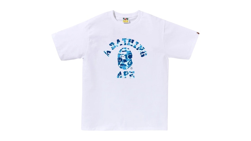 BAPE ABC Camo College Tee (FW25) White/Blue