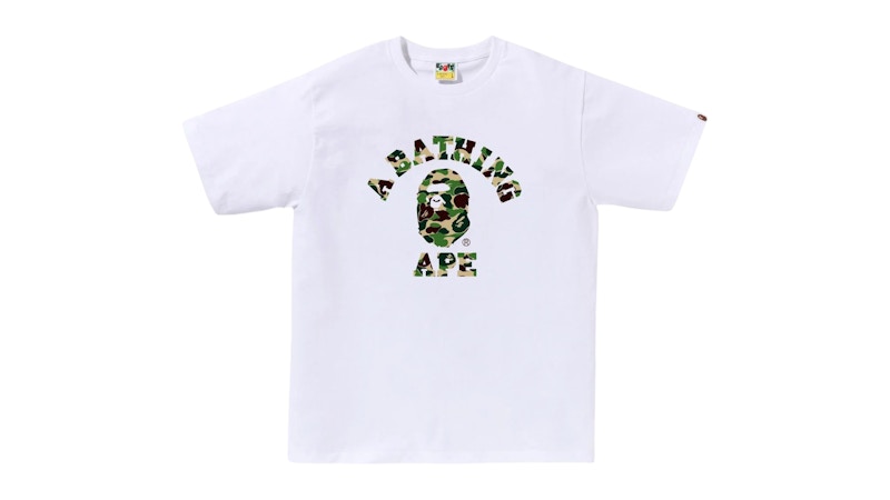 BAPE ABC Camo College Tee (FW25) White/Green