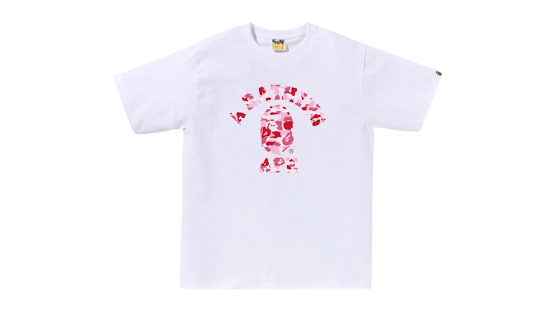 BAPE ABC Camo College Tee (FW25) White/Pink