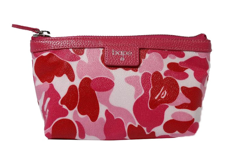 BAPE ABC Camo Cosme Pouch Pink